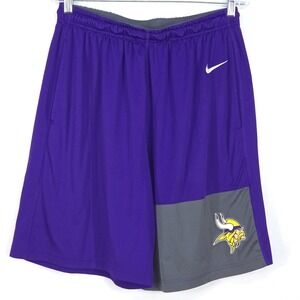 Vintage NIKE Minnesota Vikings Shorts‎ Men's Large Activewear NFL Swoosh Logo